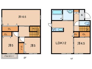 りとあみる小松町Cの物件間取画像